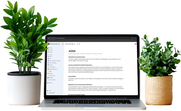 Knowledge Base on a laptop